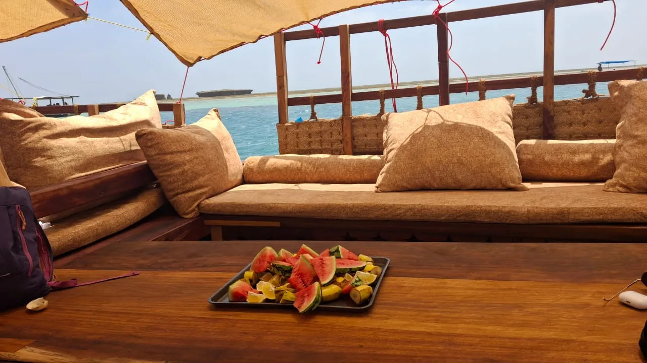 Custom Safaris - Luxury relaxation area with fruits and beachfront view by Danil Scenic Tours Nairobi